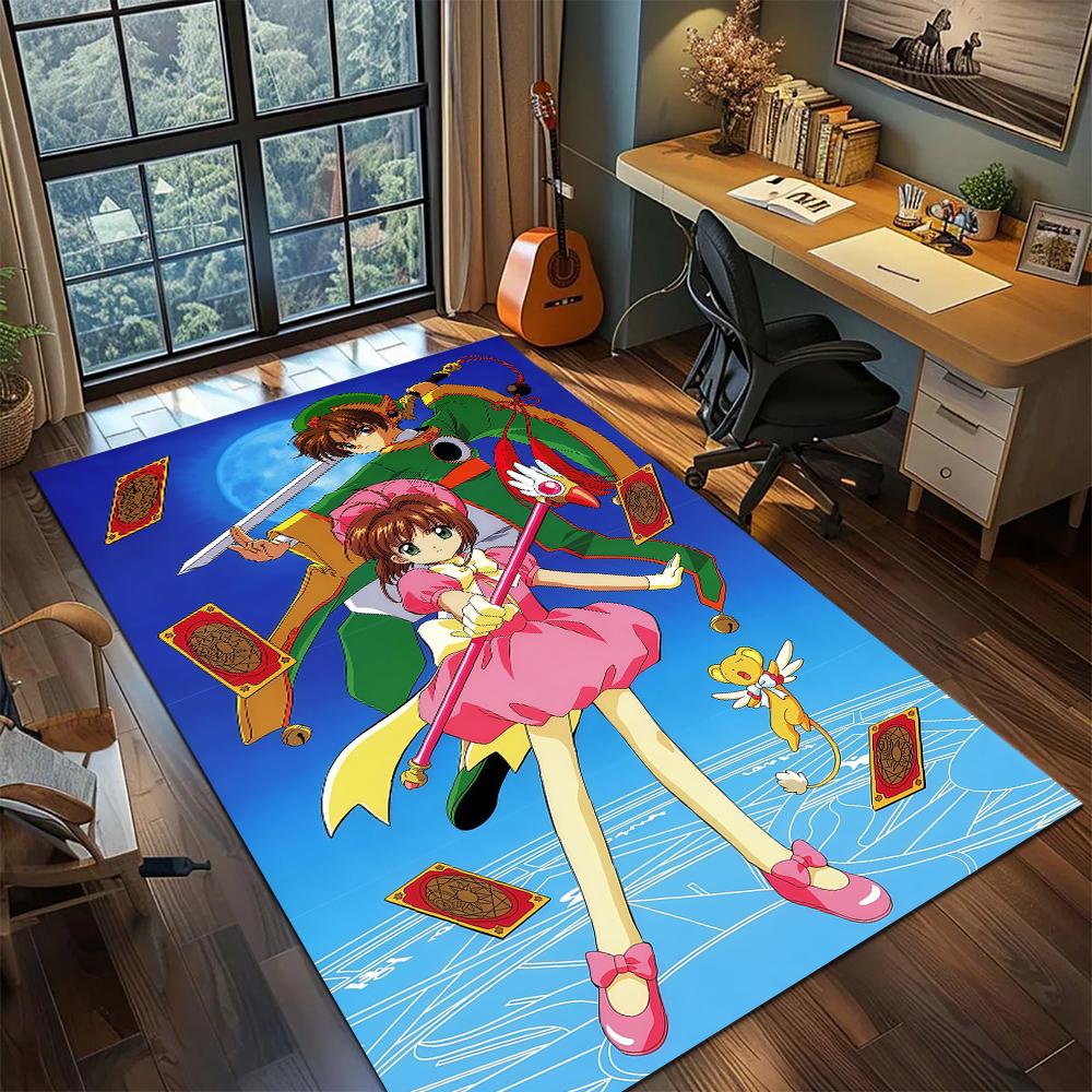 Cardcaptor Sakura Washable Floor Mat Non Slip Rug Carpet Home Decor Large Area Rugs for Gamer Room Bedroom Printed Mat -xia03