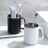 YIXI Portable Stainless Steel Double-Layer Toothbrush Cup