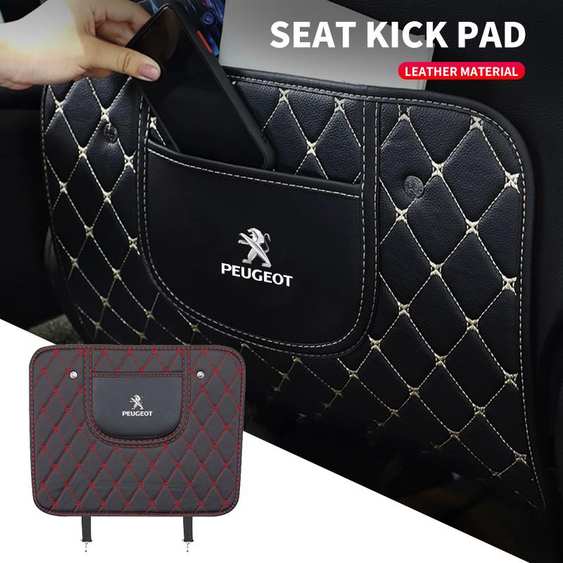 Nové PU Kožené Autopotahy proti Kopání Ochranný Potah Zadní Strany Autosedačky Pro Peugeot 206 208 306 307 308 407 408 508 2008 3008 Příslušenství