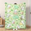 1pc Flannel Blanket Cute Dinosaurs And Animals Playing Lightweight Soft Comfortable And Warm Shawl/Nap Blanket/Sofa Blanket Suitab