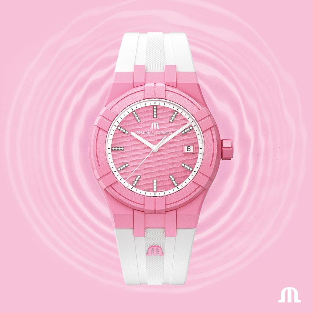 [Maurice Lacroix] AIKON TIDE Date Quartz 40mm Rubber Strap AI2008-EEEE1-3A0-0