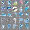 Dolphin Graffiti Stickers: 50pcs Waterproof Marine Life Set for DIY Skateboards, Phone Cases & Suitcases