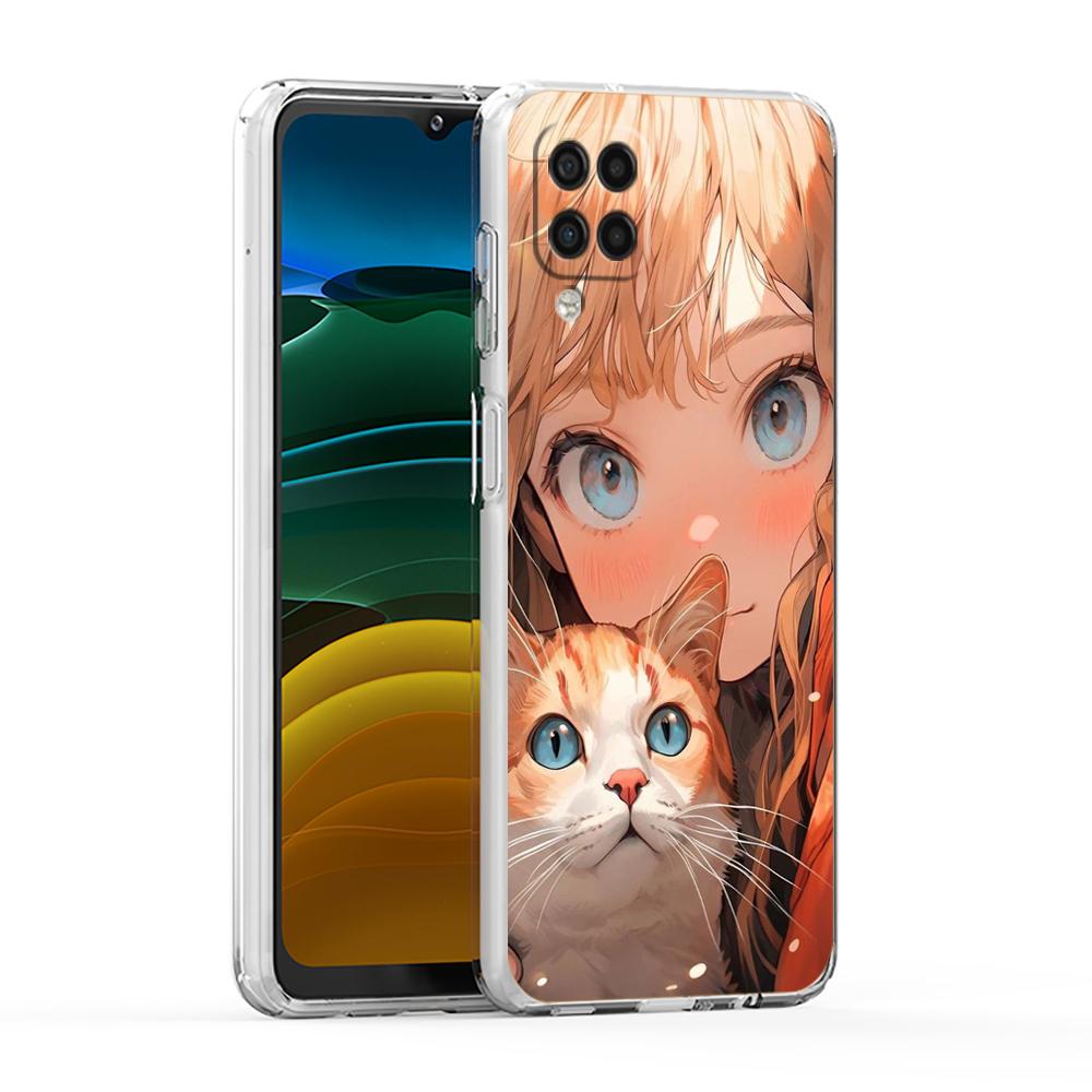 Cartoon Funny Boy Girl Couple Phone Case For Samsung A13 A33 A35 A55 A73 A53 A23 A51 A71 A21S A31 A41 A05s A03S A15 A25 5G Cover