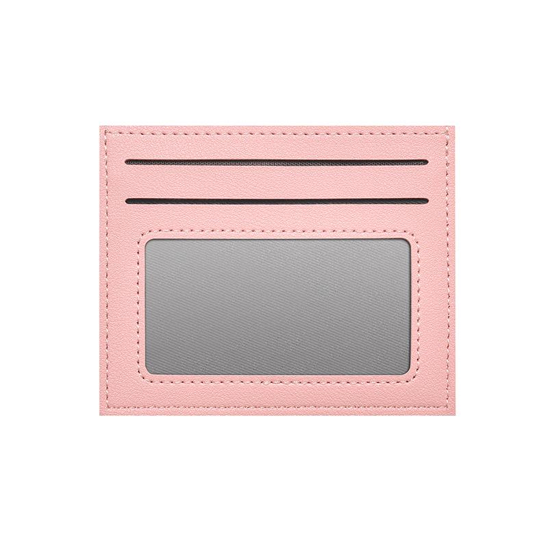 

Тонкий женский держатель для нескольких карт с функциональностью отделения для водительского удостоверения и кошелька для монет розовый