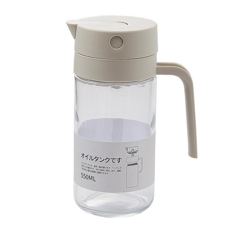 Automatic Opening Leak-proof Oil Sprayer Bottle Glass for Kitchen Dispenser Home Kitchen Acceesories Oil Jug for Cooking Camping