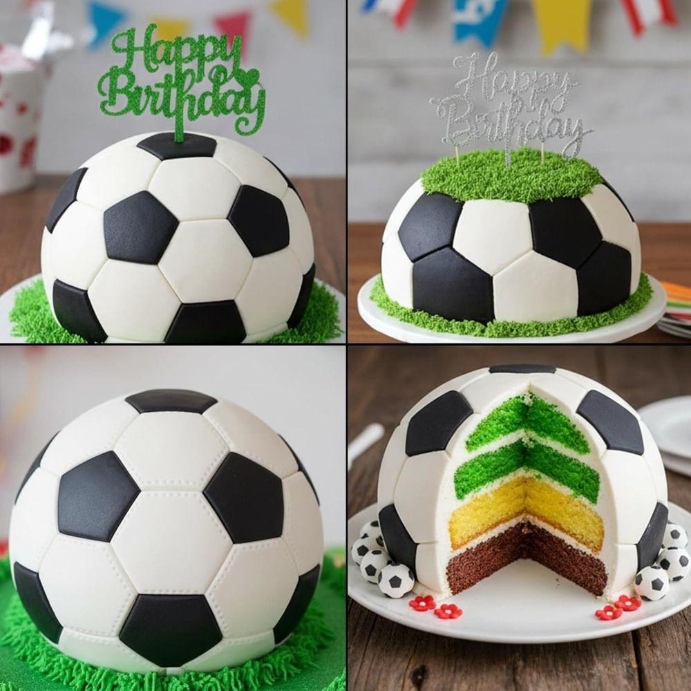 4pcs Football Pattern Cookie Cutter Set Non-Stick Hexagon Cookie Cutter Kitchen Accessory