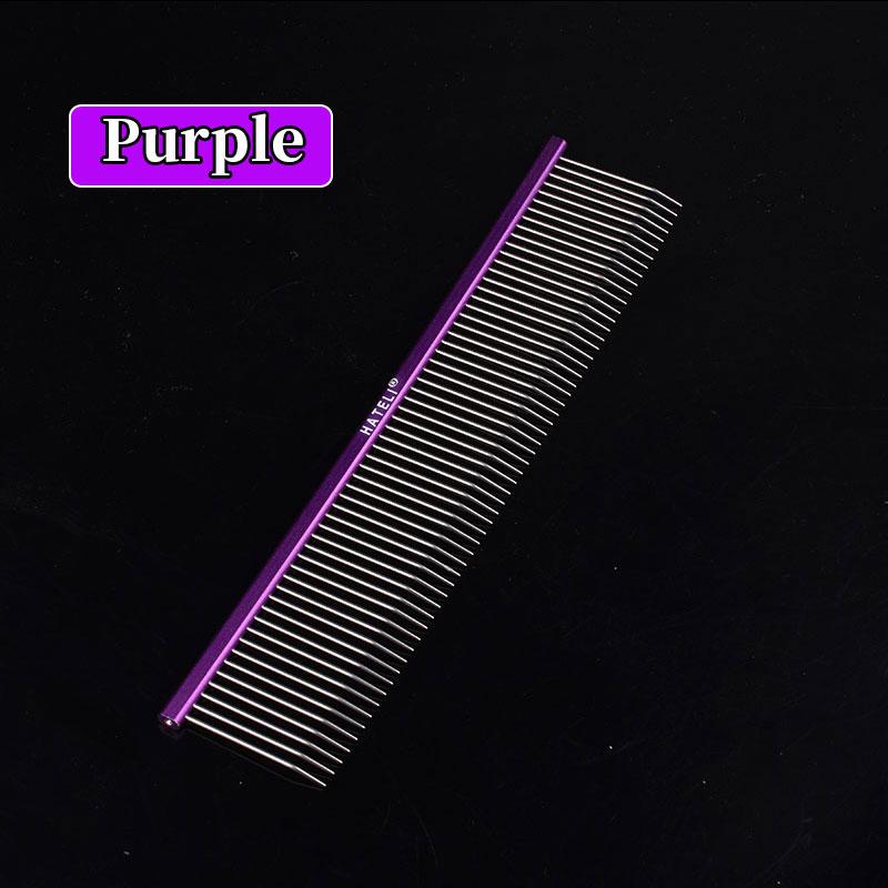 

19/22cm Pet Grooming Comb With Curved Hook, Deep Hair Picking And Fluffy Texture Comb, Pet Trainer Beauty, Curved Teeth Comb 19cm фиолетовый