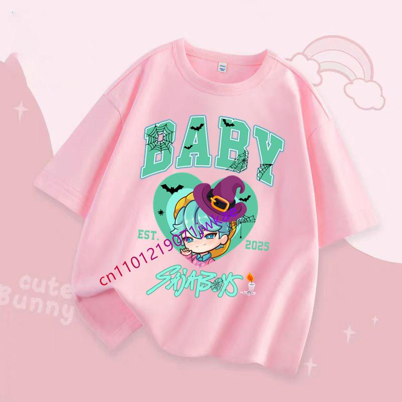 Dětské Hallowmas Oblečení s krátkým rukávem Dárek KPop Tričko Lovci démonů pro děti Kreslené tričko Top Bílé Kulatý výstřih Oblečení