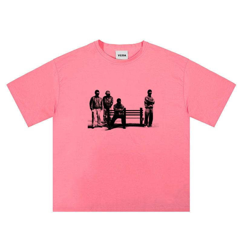 Men TShirt Graphic Oversized 100 Cotton Aesthetic Summer Vintage Korean Harajuku Short Sleeve Tops Tee Y2k Streetwear Clothing