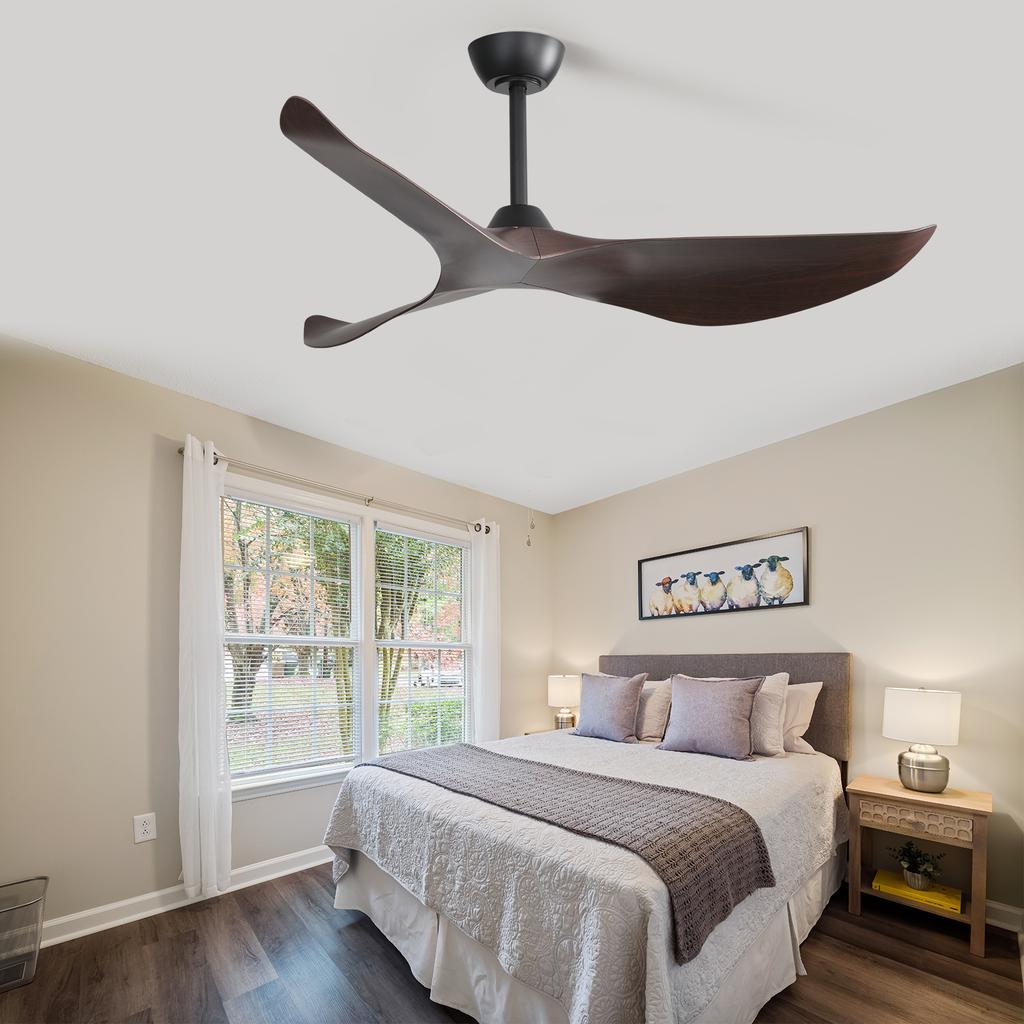 38-Inch Ceiling Fan without Lighting, 6 Speed Settings, Reversible, Quiet DC Motor, ABS Blades
