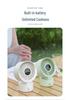 USB Rechargeable Desktop Fan with Digital Display - Low Noise, Strong Wind, Perfect for Office & Dorm Use
