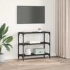 Bookshelf Black Oak Effect 80 X 33 X 70.5 Cm