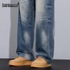 MARK FAIRWHALE Men's Loose Fit Retro Blue Jeans