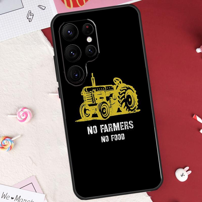 

No Farmers No Food Case For Samsung Galaxy S21 S22 S23 S24 S25 S26 Ultra S10 S25 Plus S25 FE S20 FE Cover Shell Galaxy S23Ultra