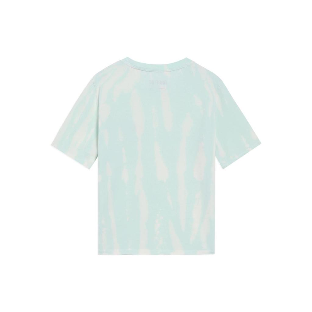 Li Ning Contrast Five Series Color Block Letter Print Slim Fit Short Sleeve T-Shirt Women Tops Green Tie-Dye AHSS424-1