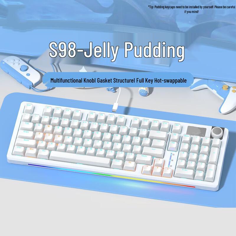 Shuohuan 2U0 96-Key Tri-Mode Mechanical Keyboard