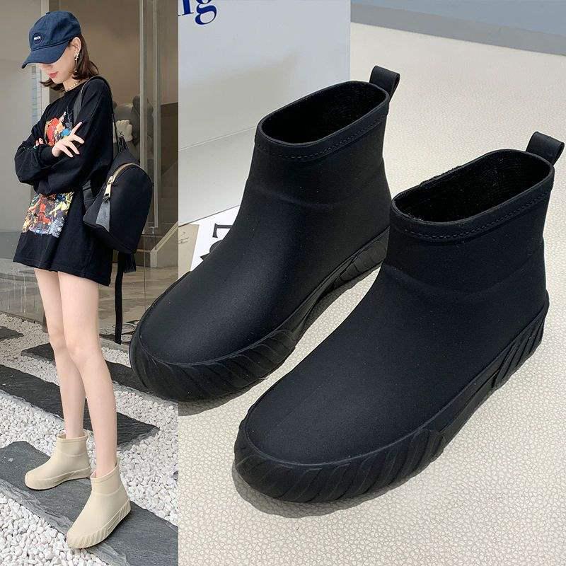 2025 Trendy Women's Non-Slip Low-Cut Summer Rain Boots for Car Washing, Grocery Shopping, and Kitchen Use