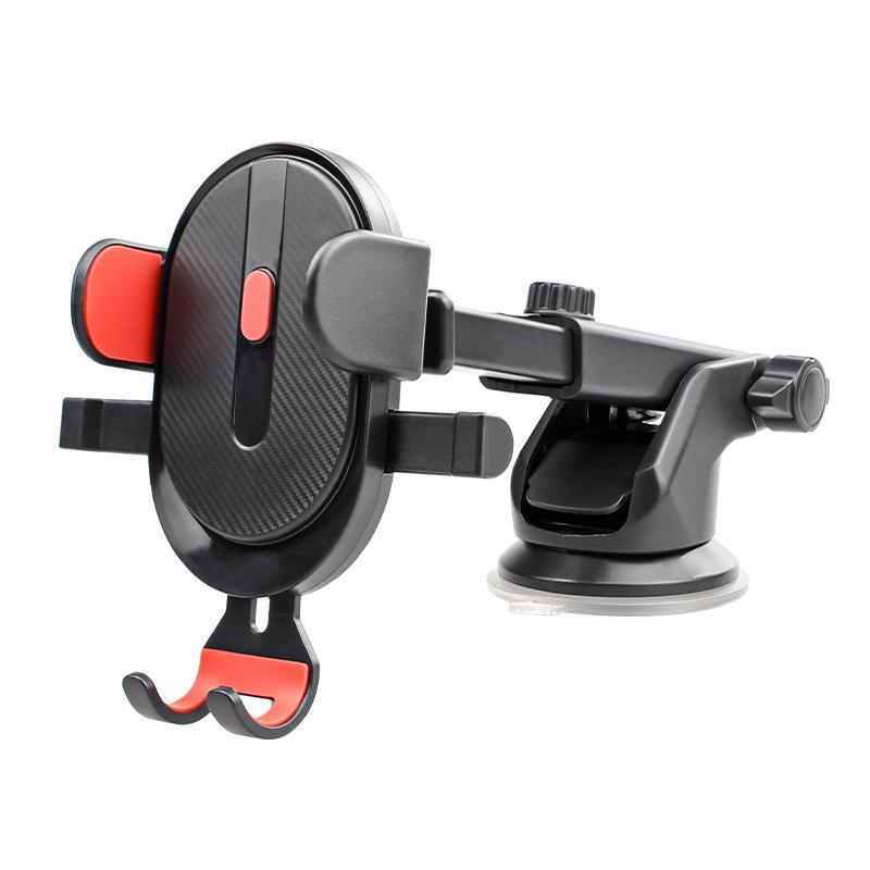 Auto-Locking Telescopic Car Phone Holder with Suction Cup & Air Vent Mount