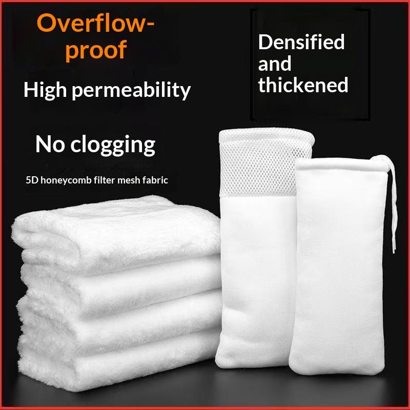 Reusable Aquarium Filter Bag With Frame Anti-Overflow Fish Tank Filter Cotton Thickening High Density Fish Tank Filter Bag