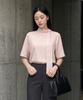 ROEM High-Neck Ribbon Tie Blouse Rmblg25Nt6