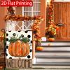 2D Flat - 2D Flat Welcome Autumn Pumpkin Thanksgiving Garden Flag Outdoor Garden Flag, Double-Sided Home Decoration Courtyard Decoration Outdoor Deco