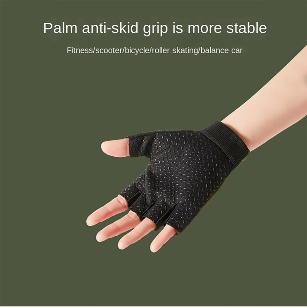 Barn 4-11 År Cykelhandskar Halvfinger Cykelhandskar Taktiska Handskar Halkfria Utomhussportshandskar för Pojkar och Flickor  W29