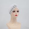 Solid Color Cross Knot Headwrap Versatile Headwrap Hat New Side Leaf Rhinestones Headscarf  Party
