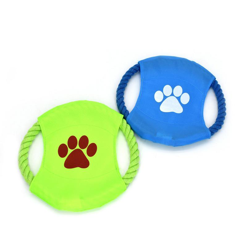 Pet Toy Cotton Rope Frisbee - Durable Dog and Cat Interactive Training Toy.