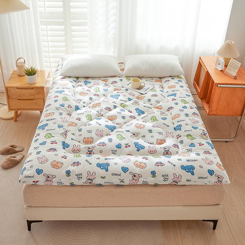 2025 Baumwoll-Matratzenauflage: Weiche, dicke, gesteppte Matratzenauflage für Einzelbetten - Ideal für Studentenwohnheime und Zuhause