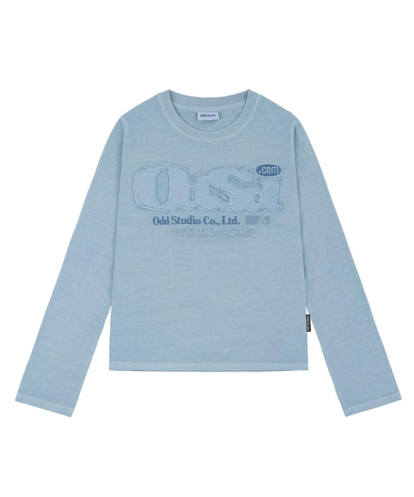 ODDSTUDIO Odsd Pigment Damaged Long Sleeve - Ash Sky