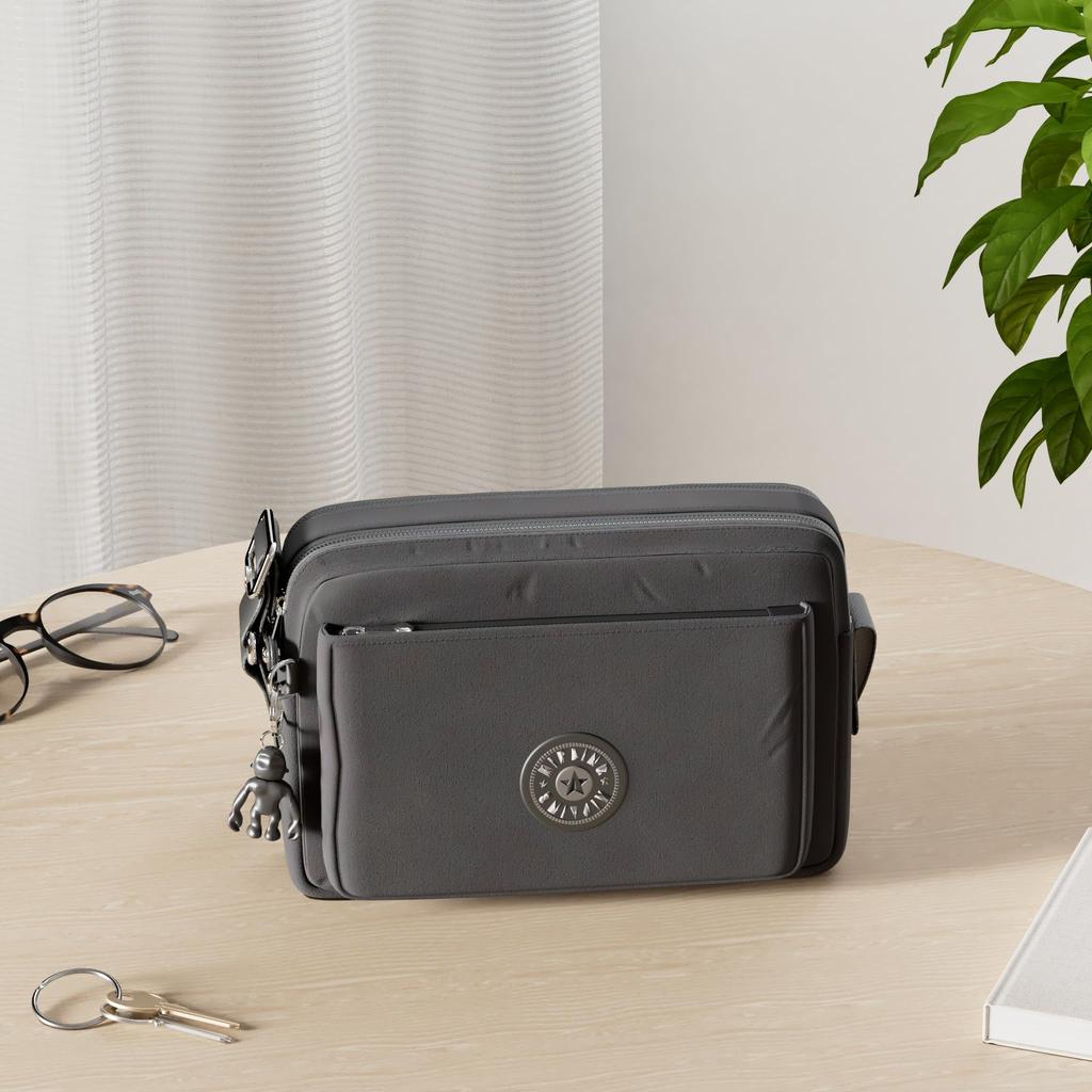 Amazon Offiziell Authentisch ABANU M Umhängetasche Schwarz Noir [Kipling]