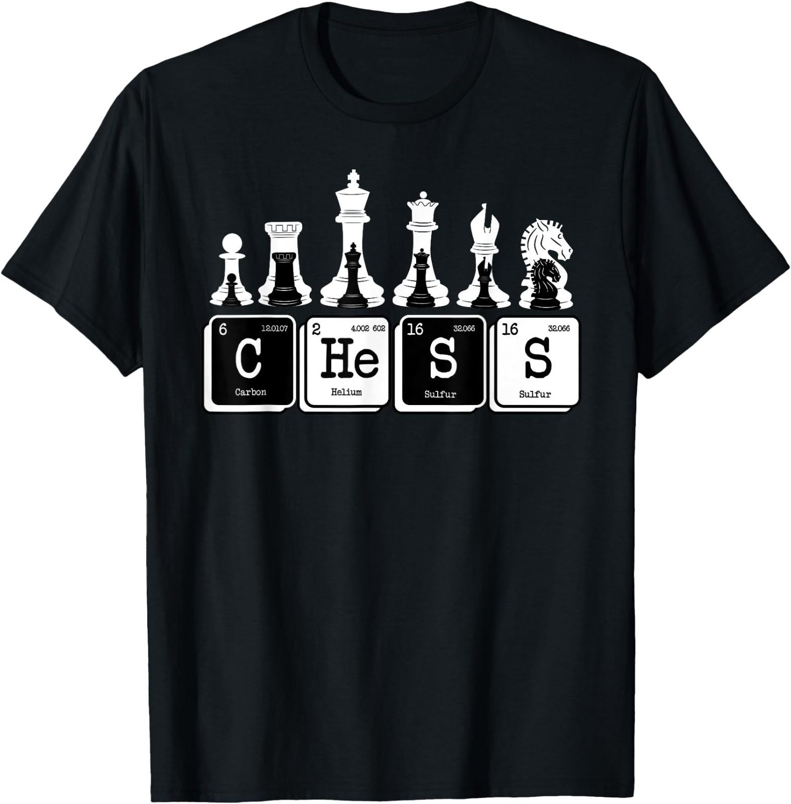 Funny Chess Set Pieces Periodic Table Board Game Player Gift T-Shirt Small XL