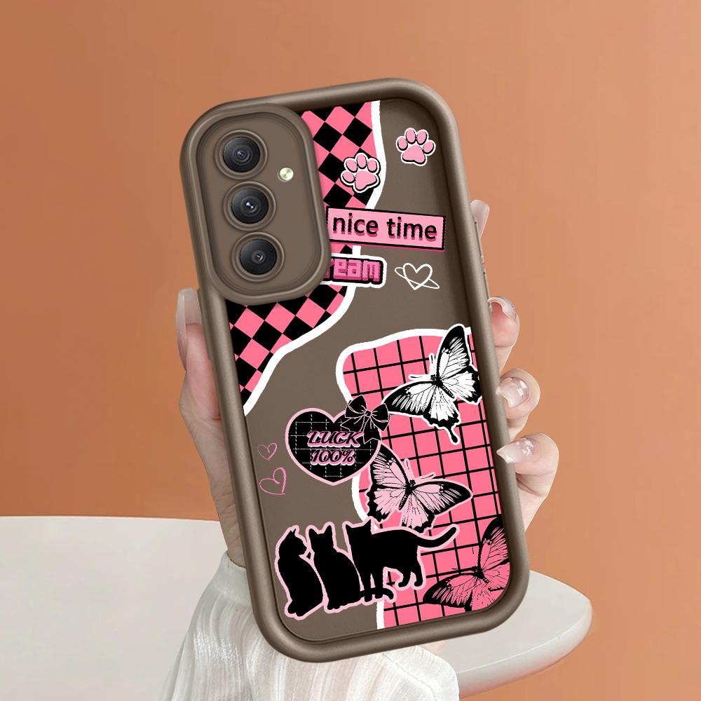 Model de imprimare cu scară pătrată din silicon moale Carcasă pentru telefon Capac complet Cameră de protecție antișoc Carcasă din cauciuc pentru Samsung