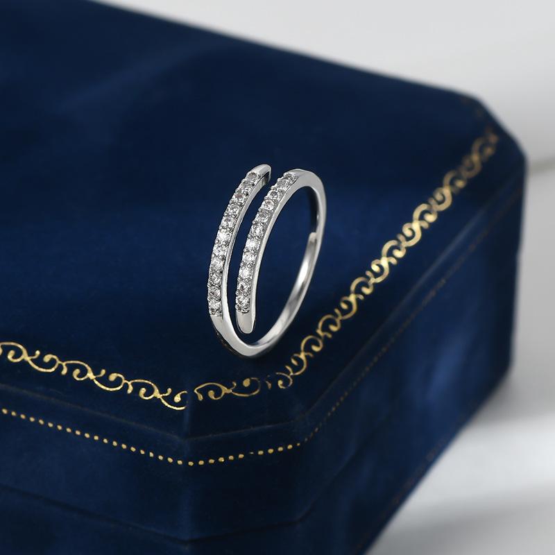 Ayarlanabilir Kadın Yüzüğü Geometrik C Şekli Kişilik Basit Temiz Ins Tarzı Kız Yaz Plaj Tatili Takıları Parmak Yüzüğü Düğün Partisi Takıları