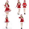Festive Christmas Santa Claus Adult Female Velvet Cape Dress
