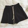 Korean-Style Summer Waffle Knit Women's Loose Wide-Leg Sports Shorts