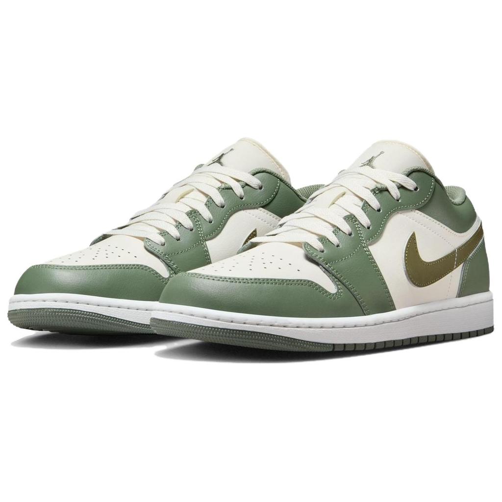 Jordan Air 1 Comfortable Fit Low Top Retro Basketball Shoes Men sneaker Green White 553558-300
