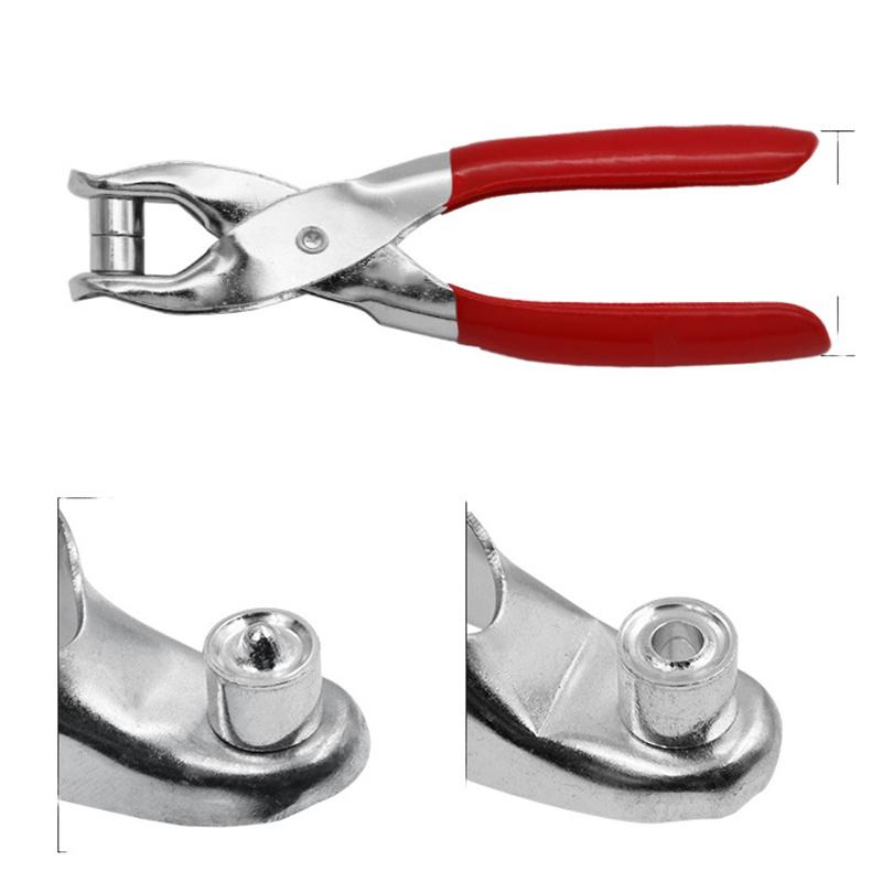Pince à œillets Chaussures et Ceintures Outil Perforateur Poseur d'œillets Kit Boutons Pression pour Vêtements Cuir Tissu Bracelets de Montre (Comprend des boutons-pression de 4 mm)