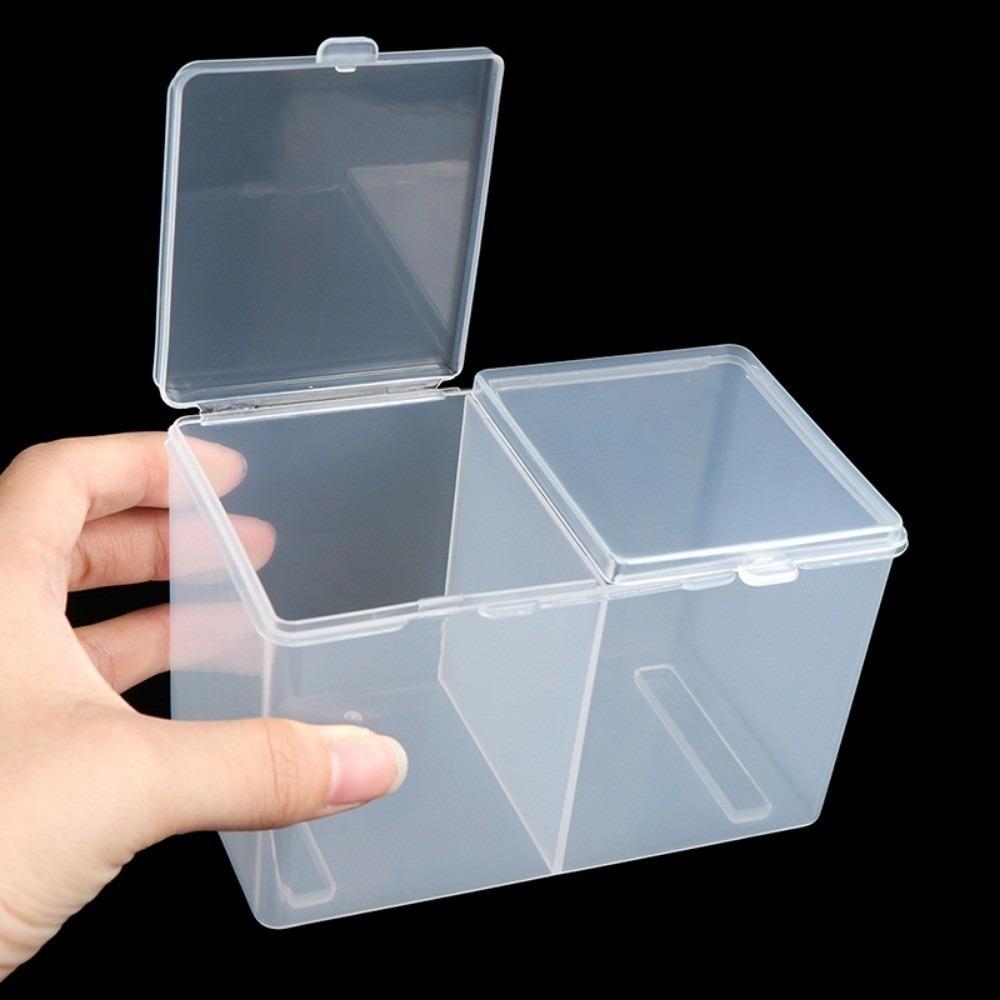Double Girds Cotton Pad Storage Box Makeup Container Multifunctional Jewelry Nail Tool Empty Case
