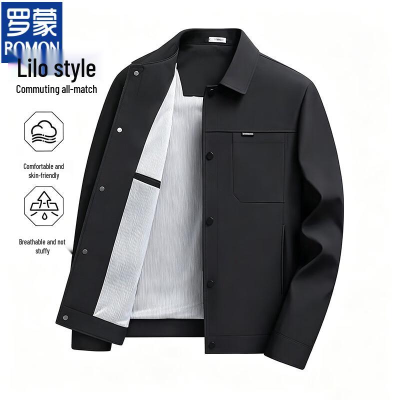 ROMON S Men's Spring Autumn Lapel Jacket