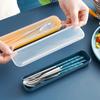 Sada nádobí Hůlky a lžíce Přenosná nerezová vidlička pro kancelářské pracovníky Potravinářská Jedna pro studenta
