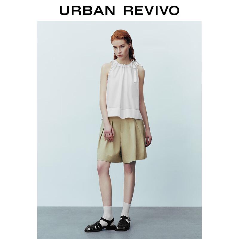 UR Women's Elegant Color-Block Sleeveless Blouse