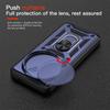 KEYSION Shockproof Armor Case for VIVO X300 Pro 5G Silicone+PC Slide Camera Lens Protection Ring Stand Phone Cover for VIVO X300