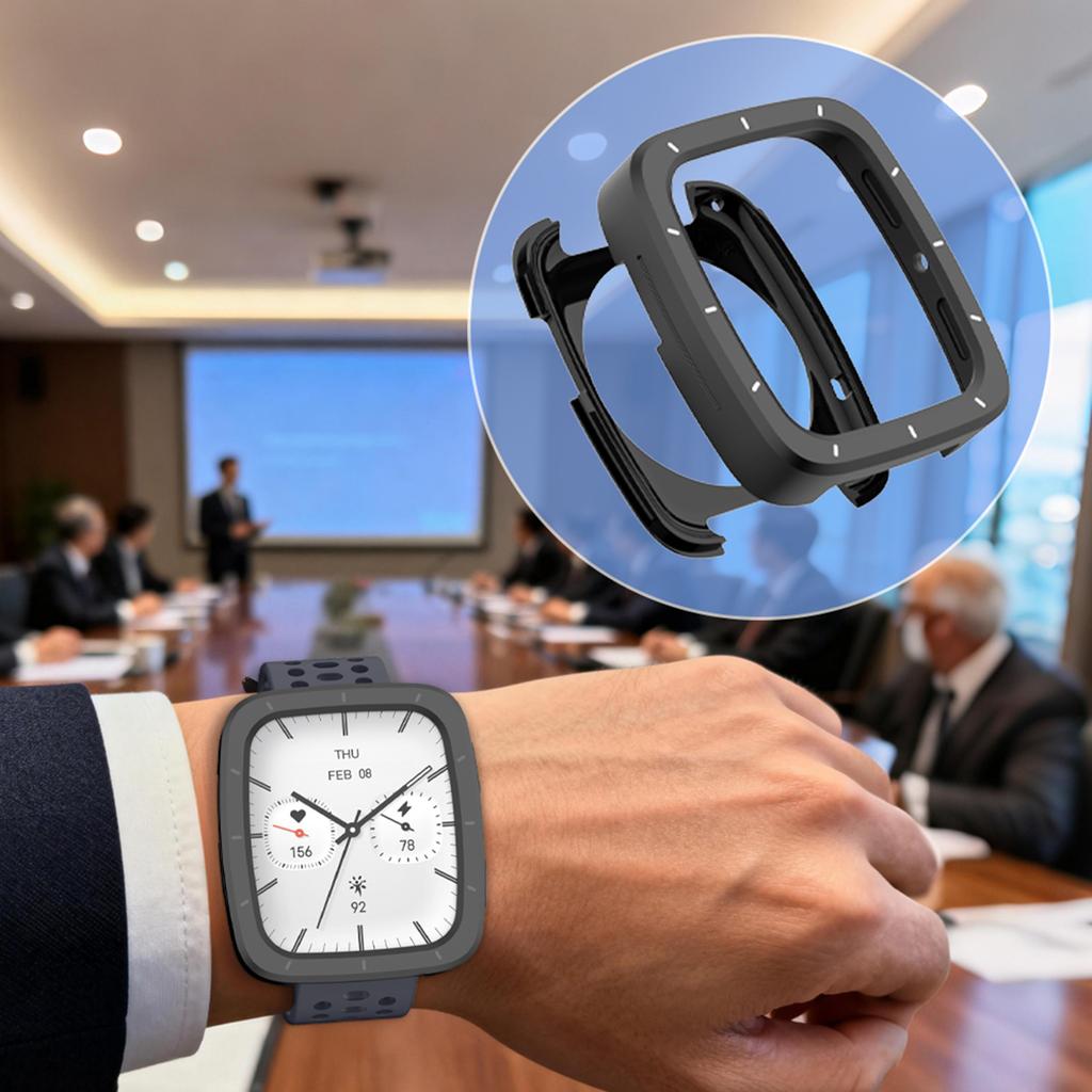 Shockproof Protector TPU Back Cover Protective Case Bumper Case Cover for Amazfit Active 2 Square Smartwatch