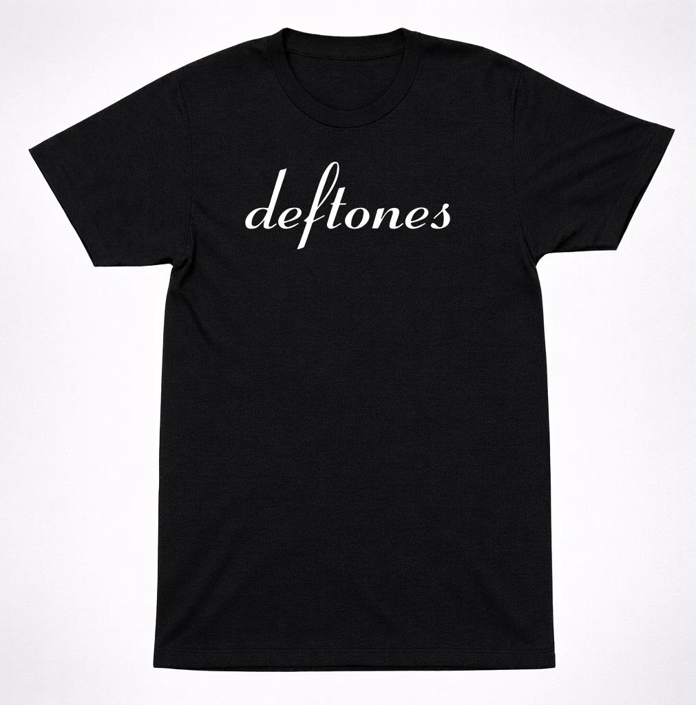 Deftones Script Logo T-Shirt – Diamond Eyes Chino Moreno Alt Metal Band Tee 4XL