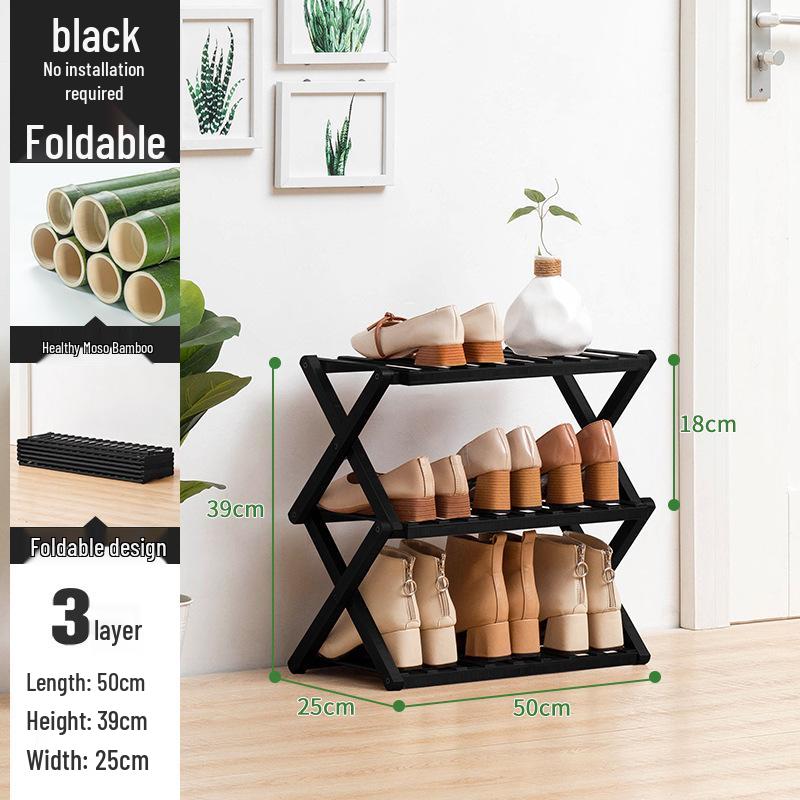 Compact Wooden Shoe Storage Rack: Multi-Layer, Dustproof Shoe Cabinet for Dorm or Entryway
