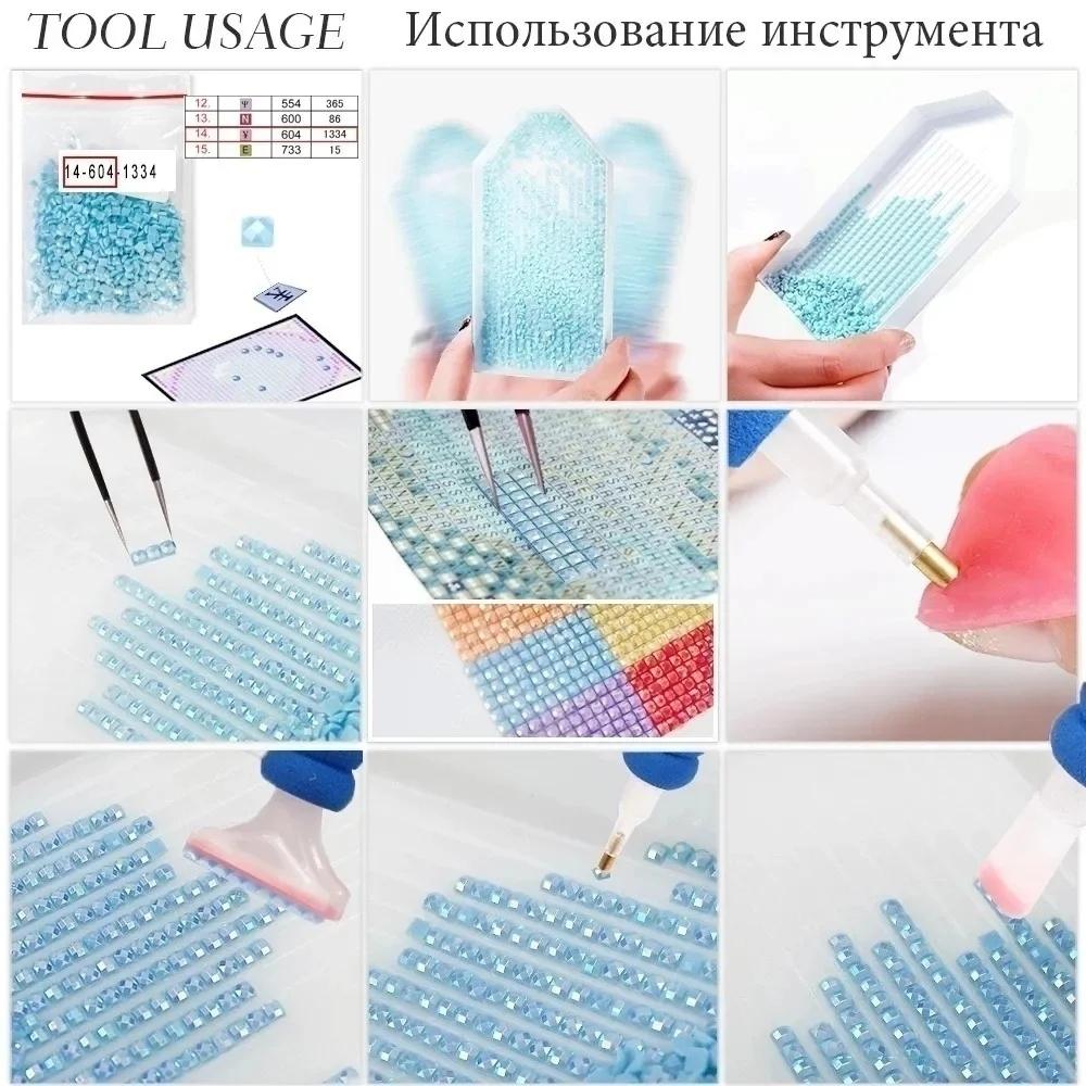 AB Polvere di Fata Ragazza Orso Pittura Diamante Nuovo 2024 Fai da Te Quadrato Completo Rotondo Mosaico Diamante Cartone Animato Gotico Fantasy Arte Decorazione