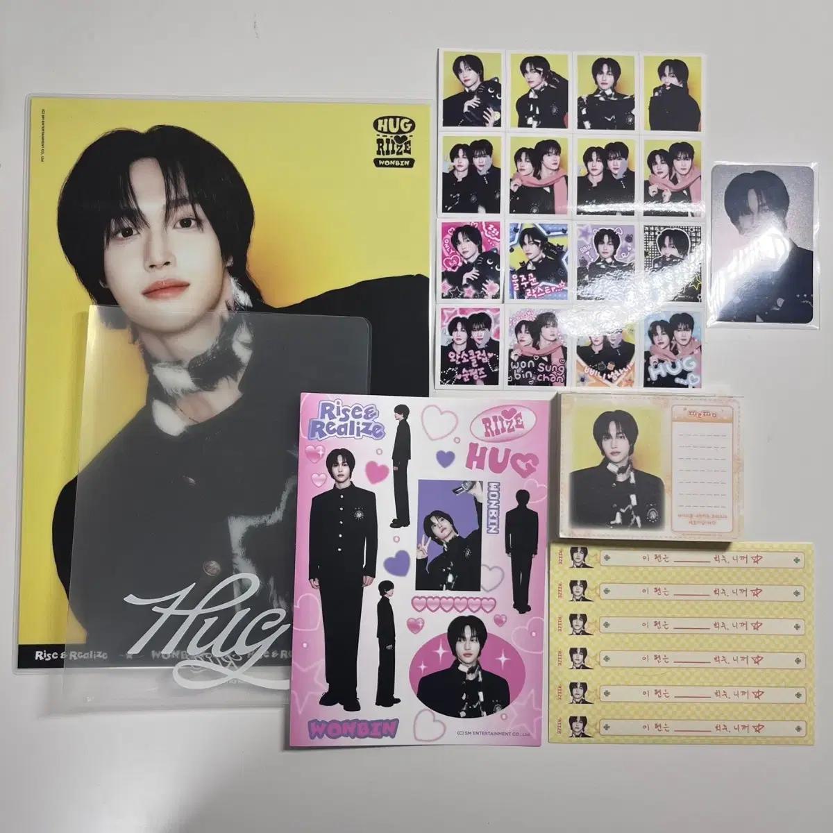 

Riize Hug Stationary Wonbin Md Hologram Photocard Sticker Freecura
