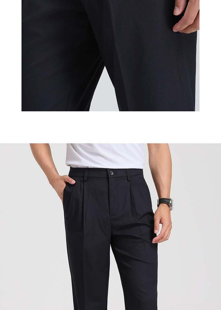 [Including Mulberry Silk] Langdeng Loose Double Pleated Pants for Men