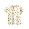 Children's Animal Print Crew Neck Short Sleeve Casual Loose Fit T Shirt Top for Kids Soft Comfortable Fabric Suitable for Everyday Wear